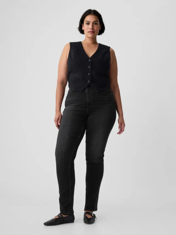 Džíny pro ženy GAP slim High Rise Vintage 660492-00 Velikost: 29SHORT - zkrácená délka