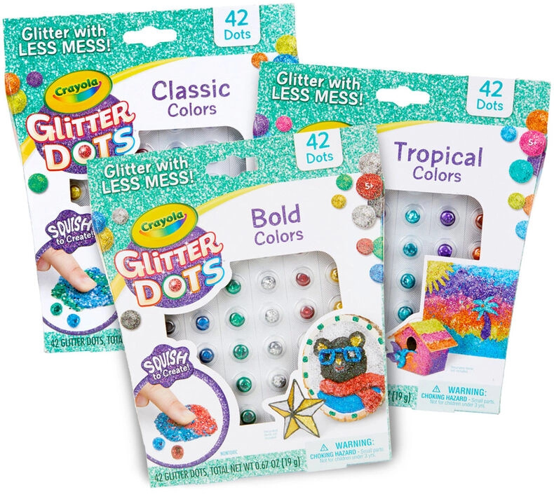 crayola glitter dots doplňková sada – třpytivé kuličky pro kreativní tvoření