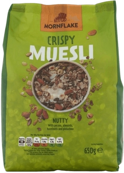 Mornflake Crispy Muesli Nutty Mix ořechů 650 g