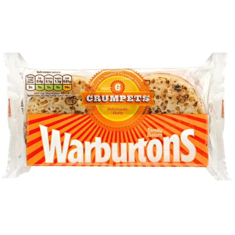 Warburtons Crumpets lívance 6 ks