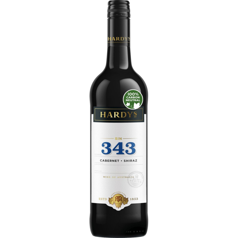 Hardys Bin 343 Shiraz Cabernet CO2 neutrální