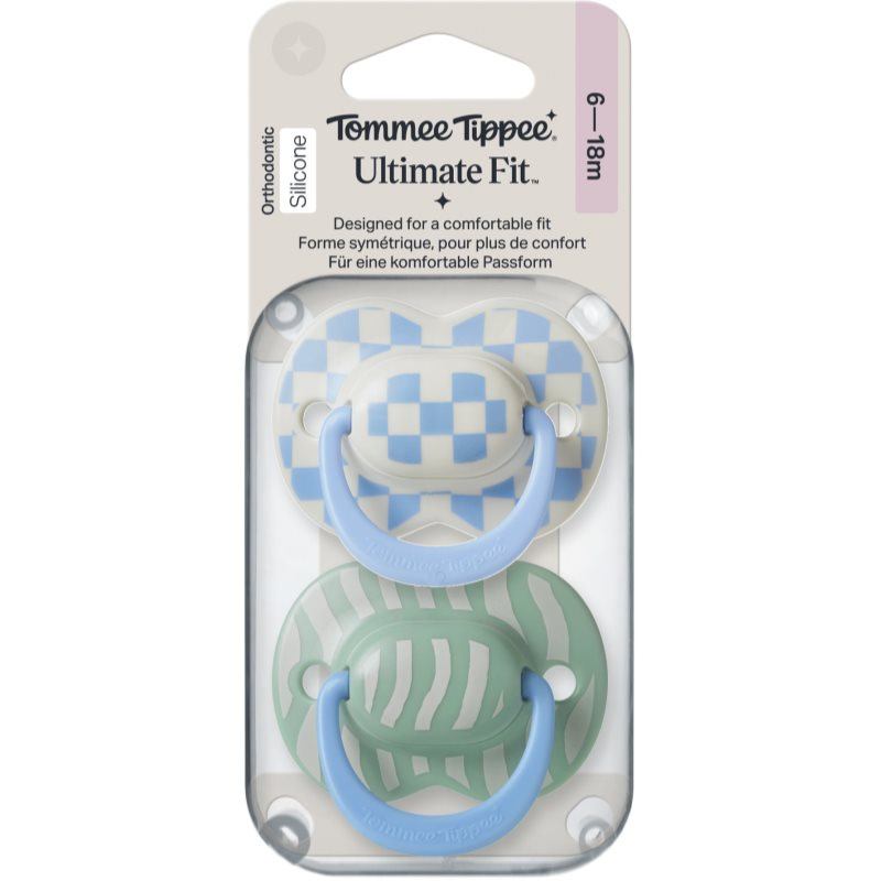 Tommee Tippee Ultimate Fit 6-18m dudlík Boy 2 ks