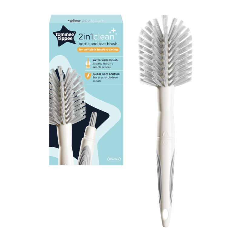 Tommee Tippee 2in1 Clean kartáč na čištění Grey 1 ks