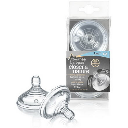 Tommee Tippee Náhradní savičky C2N střední průtok 3+ 2ks