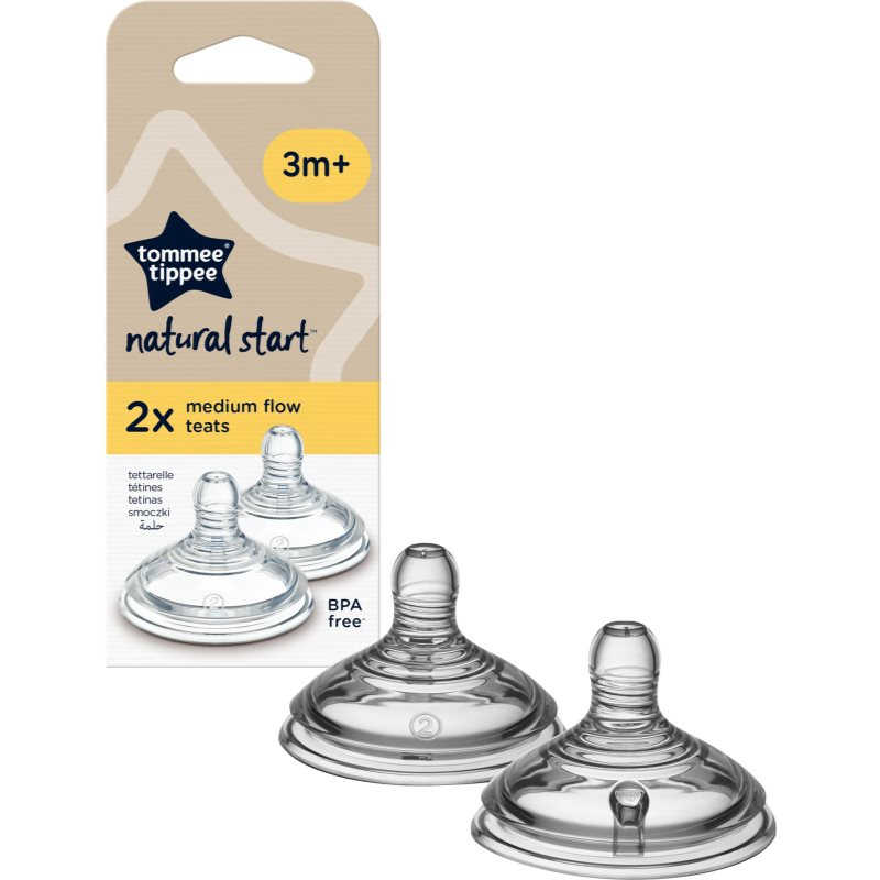 Tommee Tippee Náhradní savičky C2N střední průtok 3+ 2ks