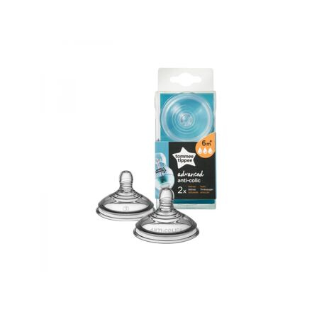 Tommee Tippee Náhradní savičky C2N ANTI-COLIC rychlý průtok 2ks 6m+