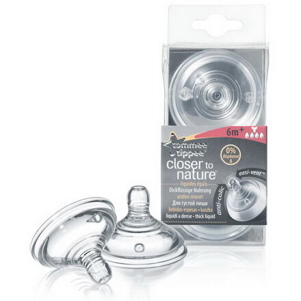 Tommee Tippee Náhradní savičky C2N hustá strava 6+ 2ks