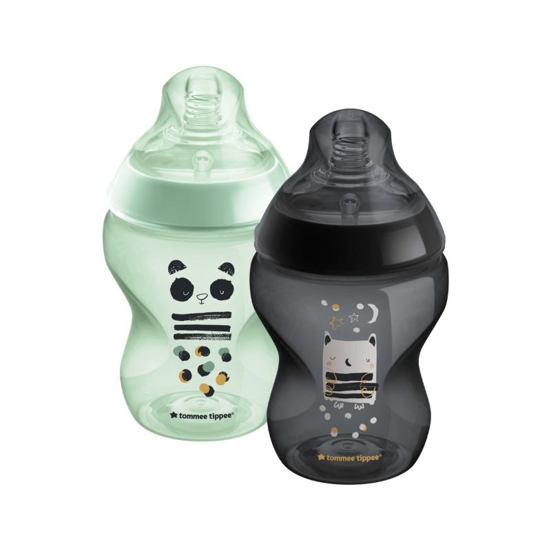 Tommee Tippee Natural Start Anti-Colic kojenecká láhev Slow Flow 0m+ Frog 2x260 ml