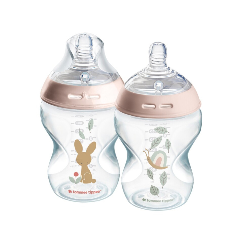 Tommee Tippee Natural Start Anti-Colic kojenecká láhev Slow Flow 0m+ 2x260 ml