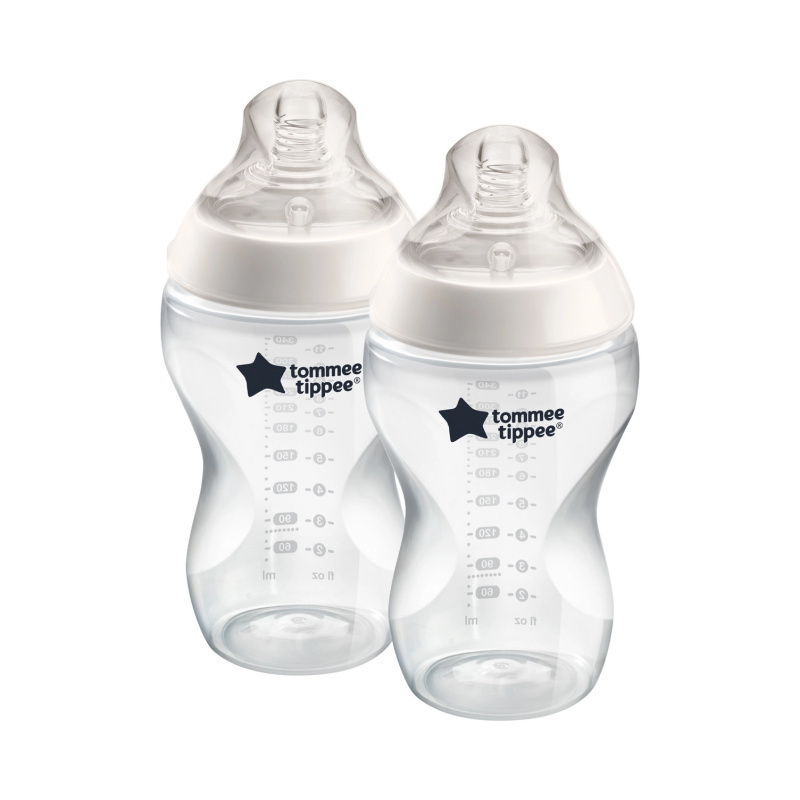 Tommee Tippee Natural Start Anti-Colic samosterilizační kojenecká láhev Medium Flow 3 m+ 2x340 ml