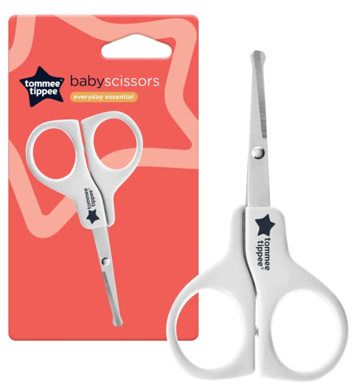 Tommee Tippee Basic dětské nůžky s kulatou špičkou 0m+ 1 ks