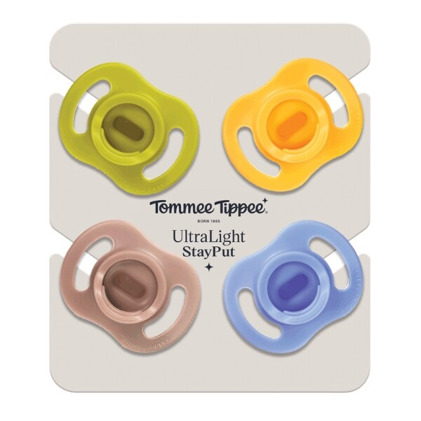 Tommee Tippee Ultra Light Stay Put 6-18 m dudlík Boy 4 ks