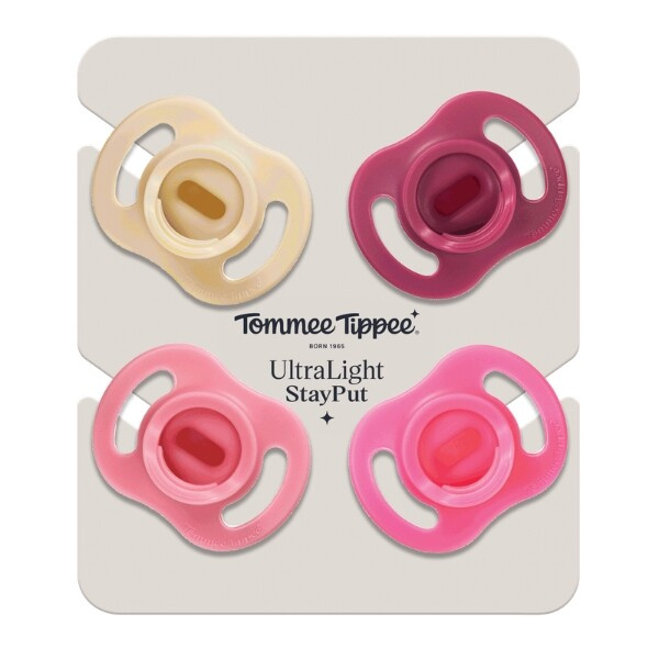 Tommee Tippee Ultra Light Stay Put 6-18 m dudlík Boy 4 ks