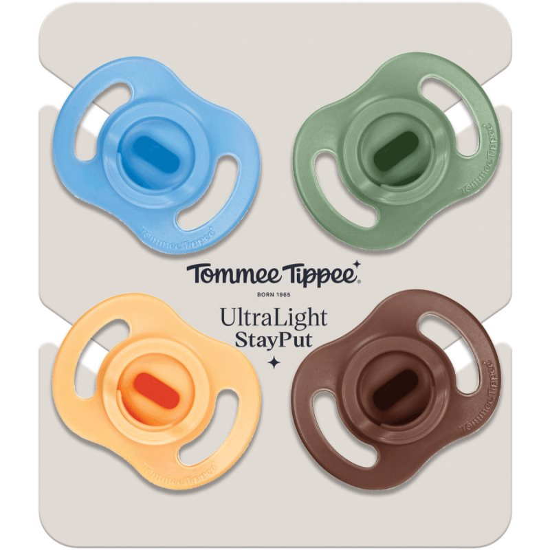 Tommee Tippee Ultra Light Stay Put 18-36m dudlík Boy 4 ks