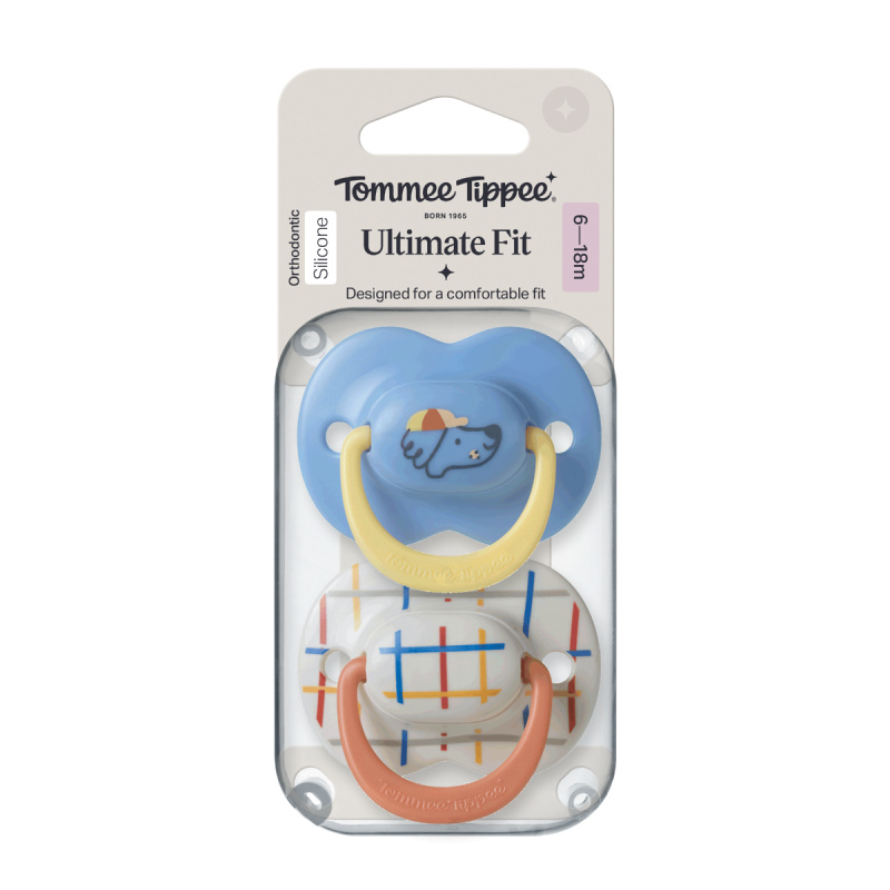 Tommee Tippee Silikonový dudlík Ultimate Fit Deco Boy 6-18m 2 ks více barevných variant