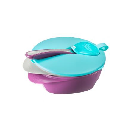 Tommee Tippee Misky pro snadné nabírání Explora 2 ks, s víčkem a lžičkou