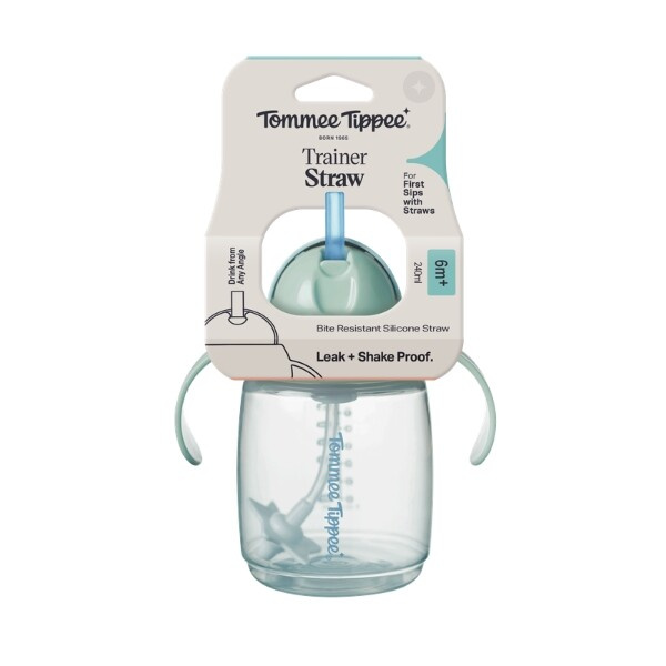 Tommee Tippee Tréninkový netekoucí hrnek s brčkem se závažím 6m+ 240 ml zelený