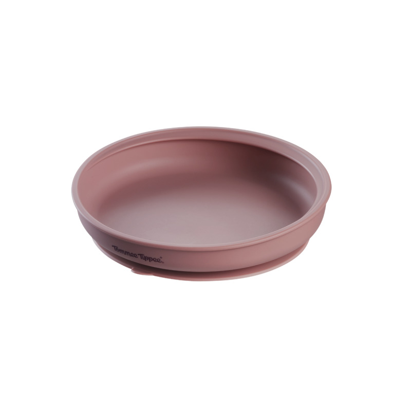 Tommee Tippee EasiStick™ Silicone Weaning Plate talíř s přísavkou 4m+ Pink 1 ks