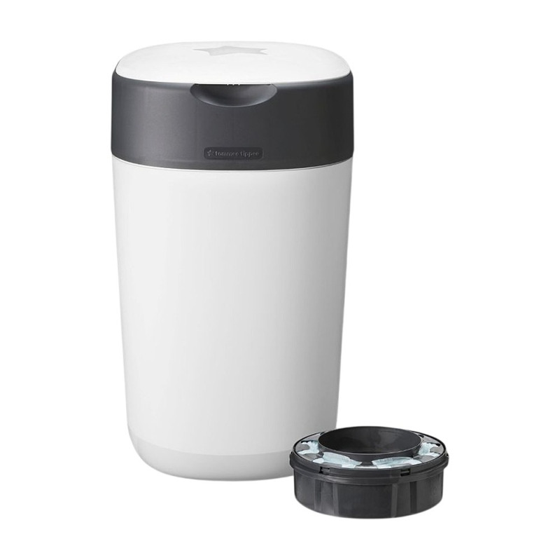 Tommee Tippee Twist & Click White koš na pleny + kazeta do koše 1 ks