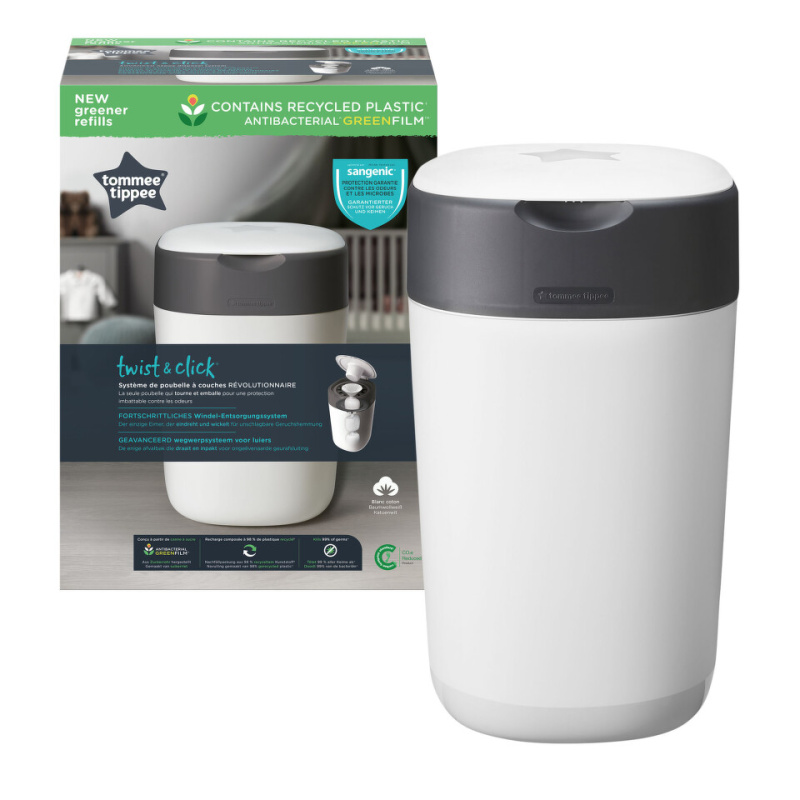 Tommee Tippee Twist & Click White koš na pleny + kazeta do koše 1 ks