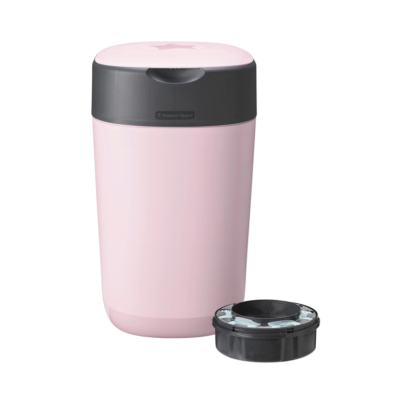 Tommee Tippee Twist & Click Pink koš na pleny + kazeta do koše 1 ks