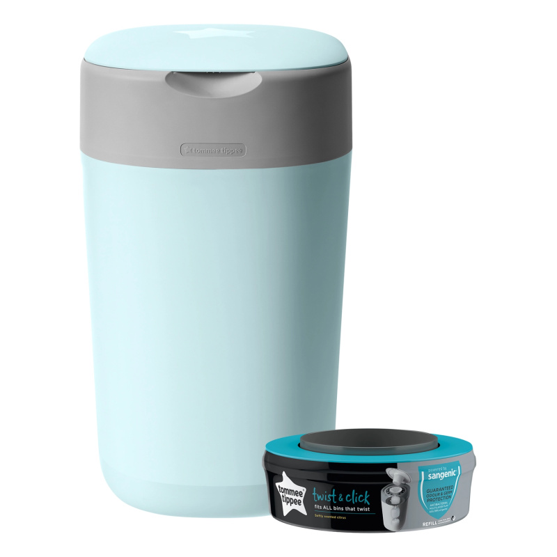 Tommee Tippee Twist & Click Blue koš na pleny + kazeta do koše 1 ks