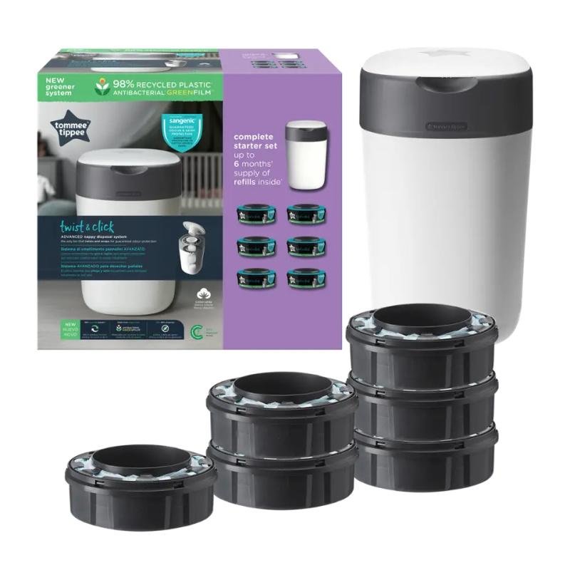 Tommee Tippee Twist&Click koš na pleny + 6 kazet