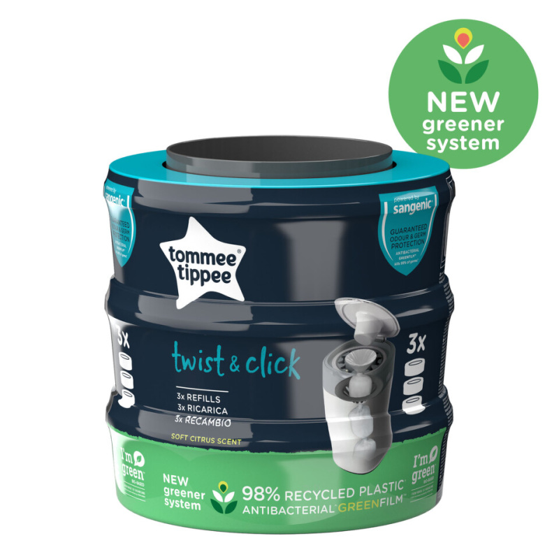 Tommee Tippee Twist & Click náhradní kazeta 3 ks