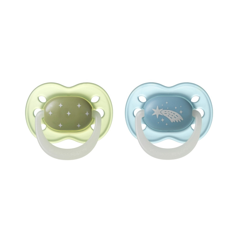 Tommee Tippee NightGlow Soother 0-6m dudlík Boy 2 ks