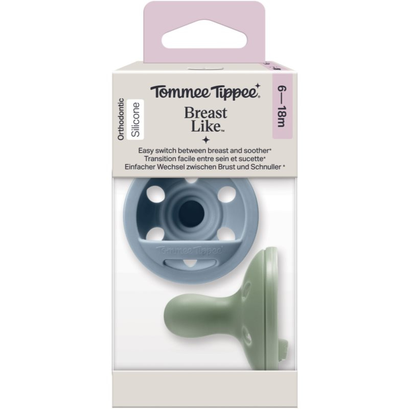 Tommee Tippee Breast-like 6-18 m dudlík Boy 2 ks