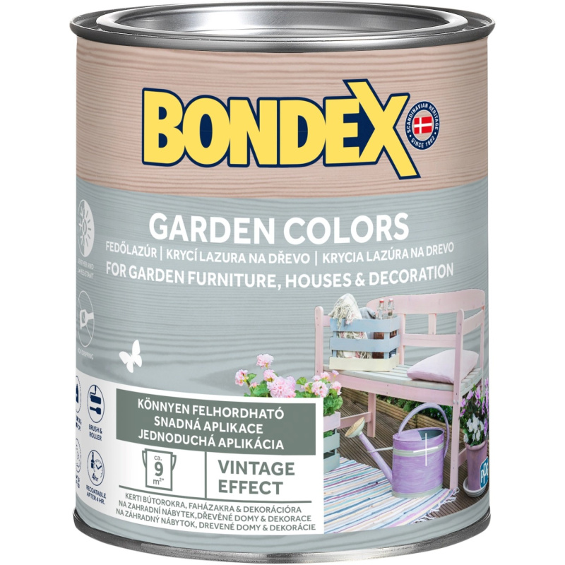 BONDEX Krycí lazura na dřevo Garden Colors Turquoise Sky 0,75 l