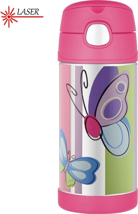 THERMOS Dětská termoska s brčkem - motýl 0,355