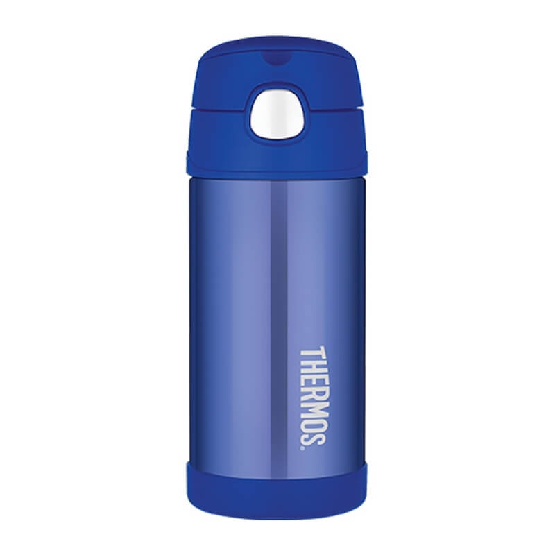 THERMOS Dětská termoska s brčkem - modrá 0,355