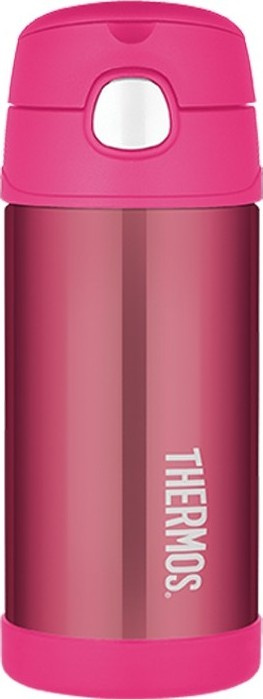 THERMOS Dětská termoska s brčkem - růžová 0,355