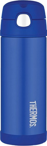 THERMOS Dětská termoska s brčkem - modrá 0,47