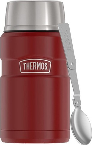 THERMOS Termoska na jídlo se skládací lžící a šálkem - rustic red 0,71