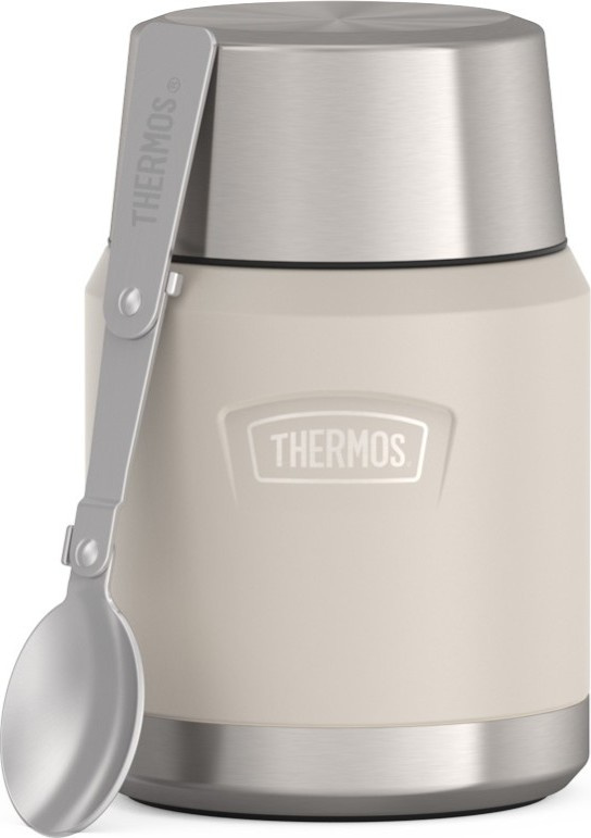 THERMOS Termoska na jídlo se skládácí lžící a šálkem - sandstone (pískovcová), 470 ml