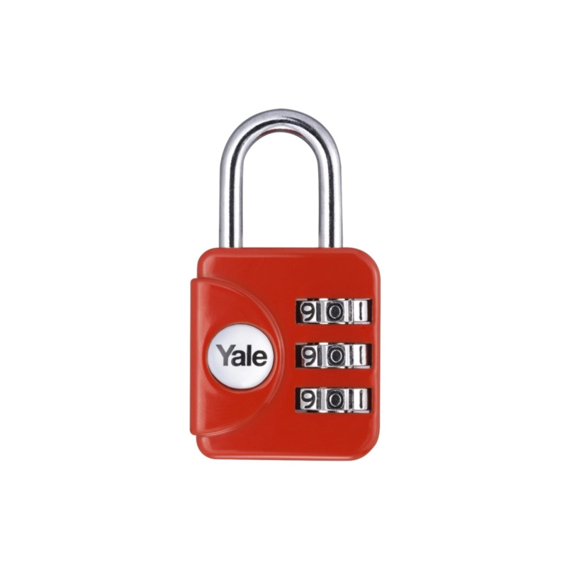 Yale Visací zámek cestovní YP1 ,3 kódový, různé barvy, 1 ks, 5,5 x 3 cm