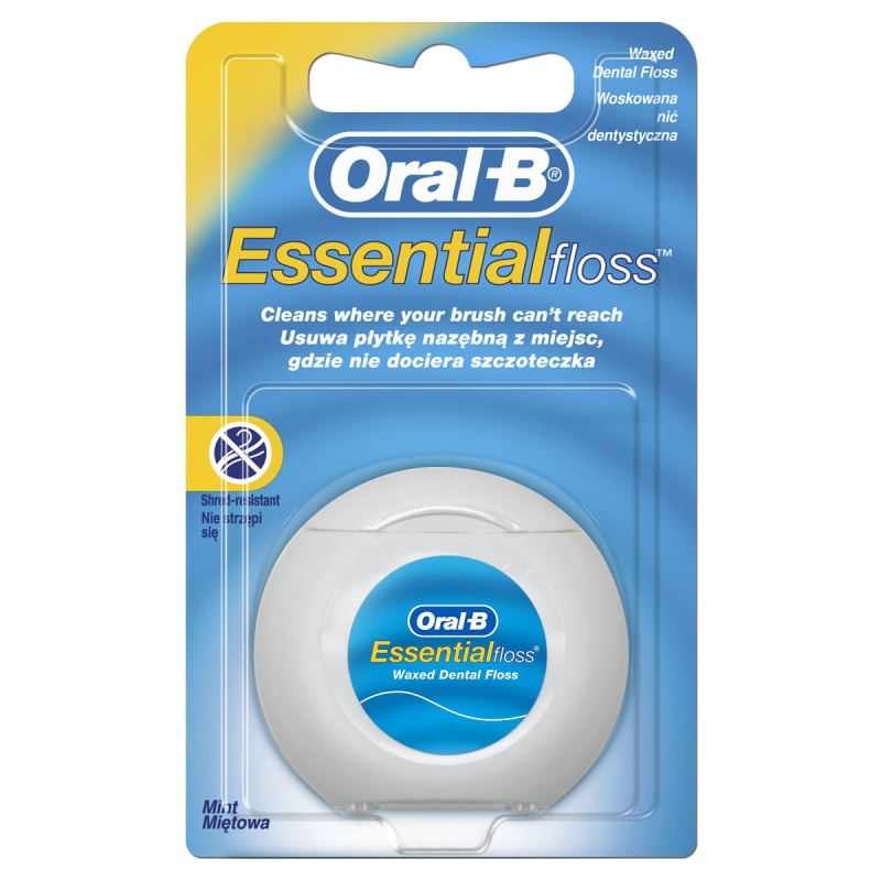 Oral B Essential Floss voskovaná dentální nit s mátovou příchutí 50 m