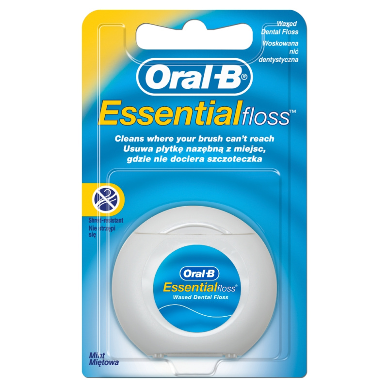 Oral B Essential Floss voskovaná dentální nit s mátovou příchutí 50 m
