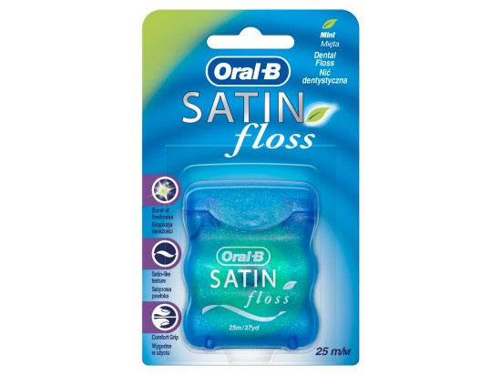 Oral B Satin Floss dentální nit příchuť Menthol 25 m