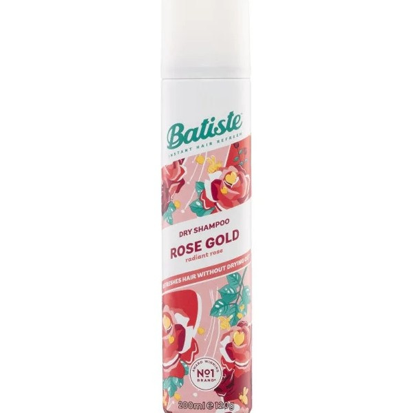 Batiste Rose Gold suchý šampon pro absorpci přebytečného mazu a pro osvěžení vlasů 200 ml