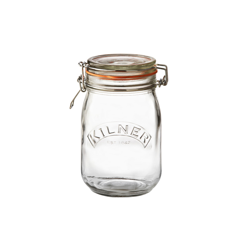 Kilner Kulatá zavařovací sklenice s klipem, 1,0 l 0025.491