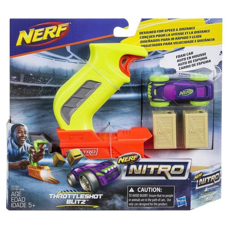 Nerf nitrothrottleshot blizt fialové vozidlo, hasbro c0783