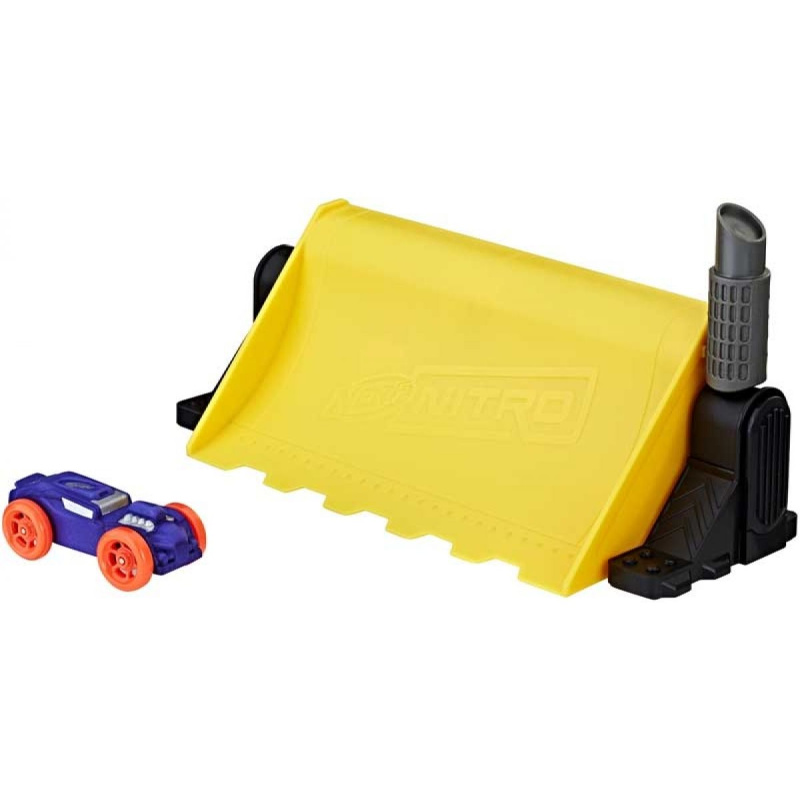 Nerf Nitro náhradní autíčko dvojitá akce varianta žluté autíčko s ohnivou rampou