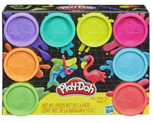 Play-doh Balení 8 ks kelímků neonové barvy