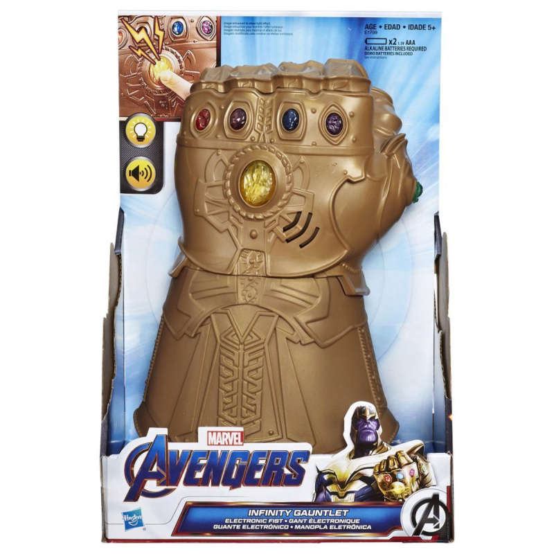 Avengers elektronická zlatá rukavice nekonečna, hasbro e1799