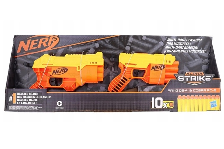 Nerf Alpha Strike fang a cobra – sada 2 pěnových blástrů s 10 šipkami