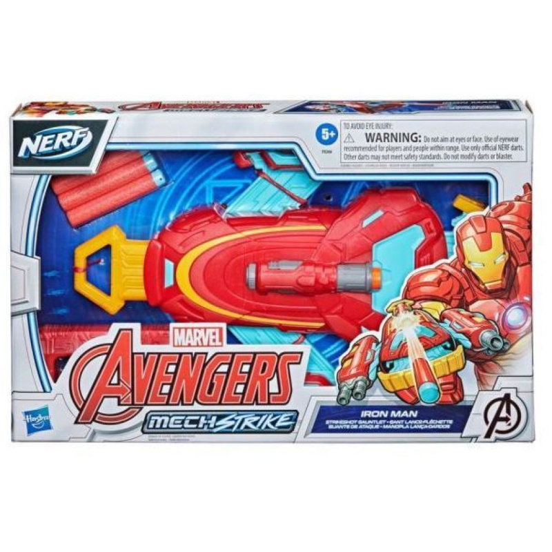 Hasbro nerf avengers mech strike iron man strikeshot galaktická rukavice