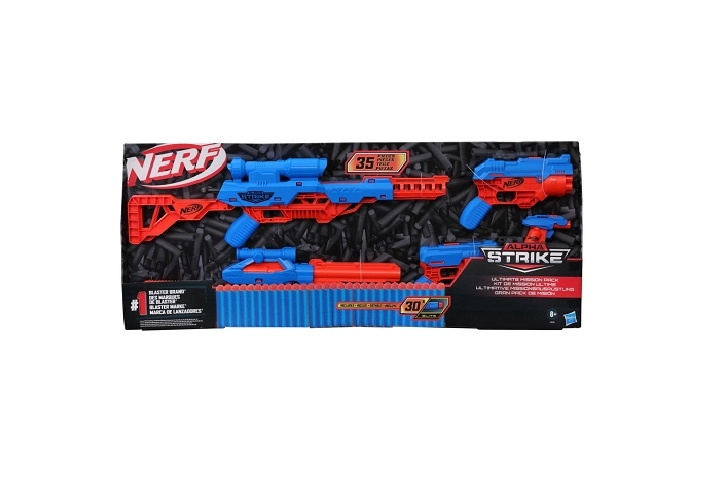 Nerf Alpha Strike ultimate mission pack – sada 5 blasterů a 30 šipek